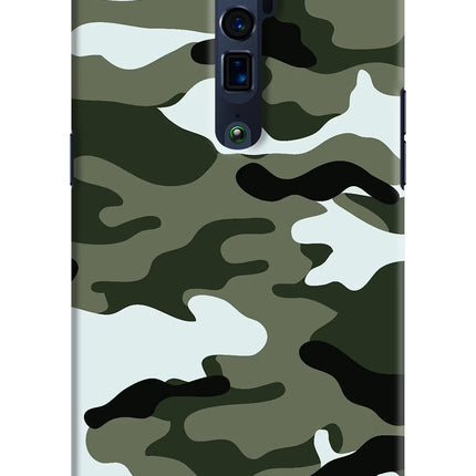Camouflage Oppo Reno 10x Zoom Hard Case Back Cover by Casekaro