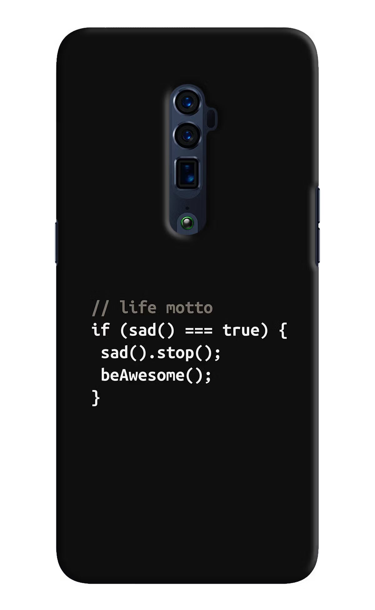 Life Motto Code Oppo Reno 10x Zoom Hard Case Back Cover by Casekaro
