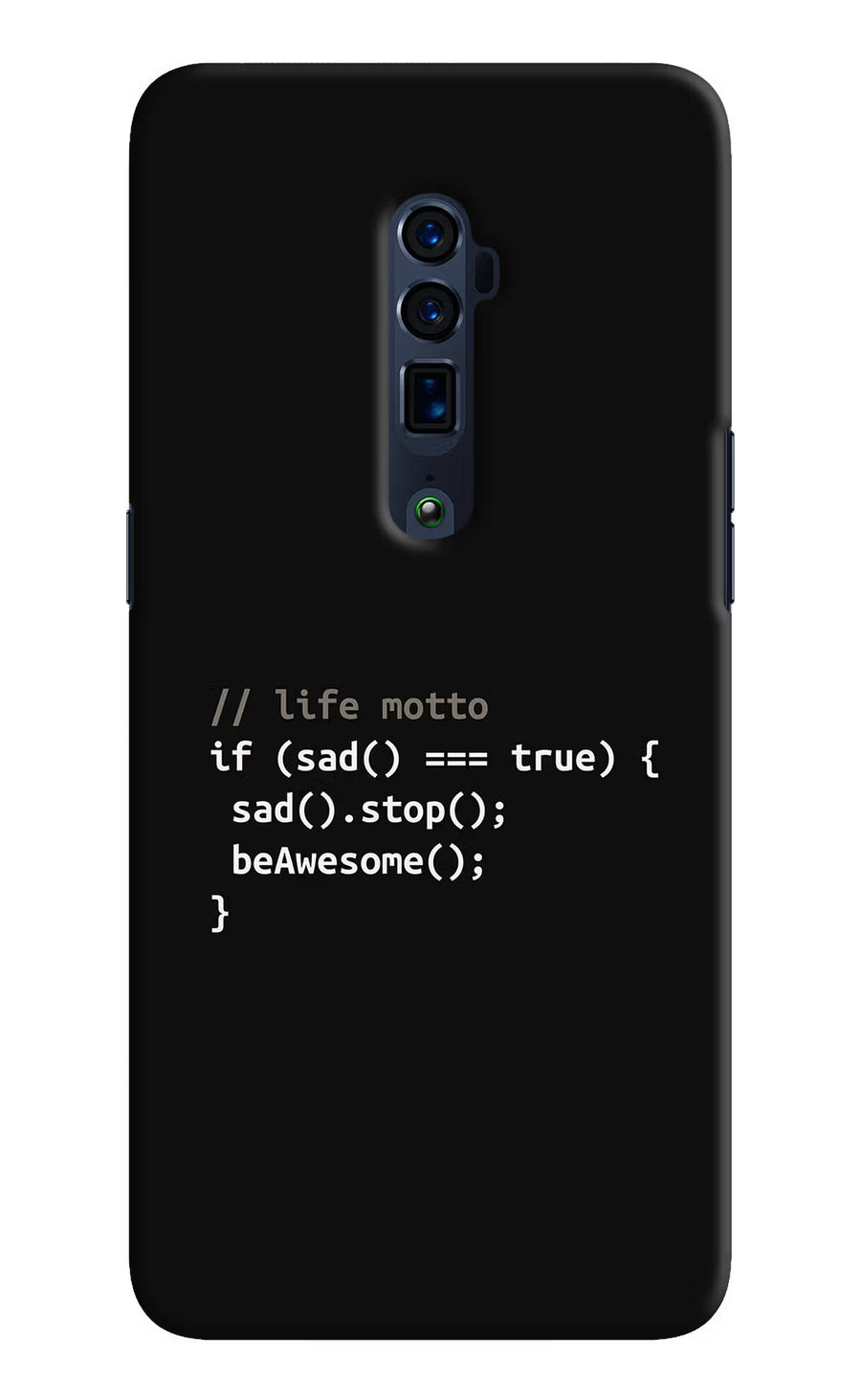 Life Motto Code Oppo Reno 10x Zoom Back Cover, Hard case