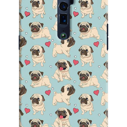Pug Dog Oppo Reno 10x Zoom Hard Case Back Cover by Casekaro