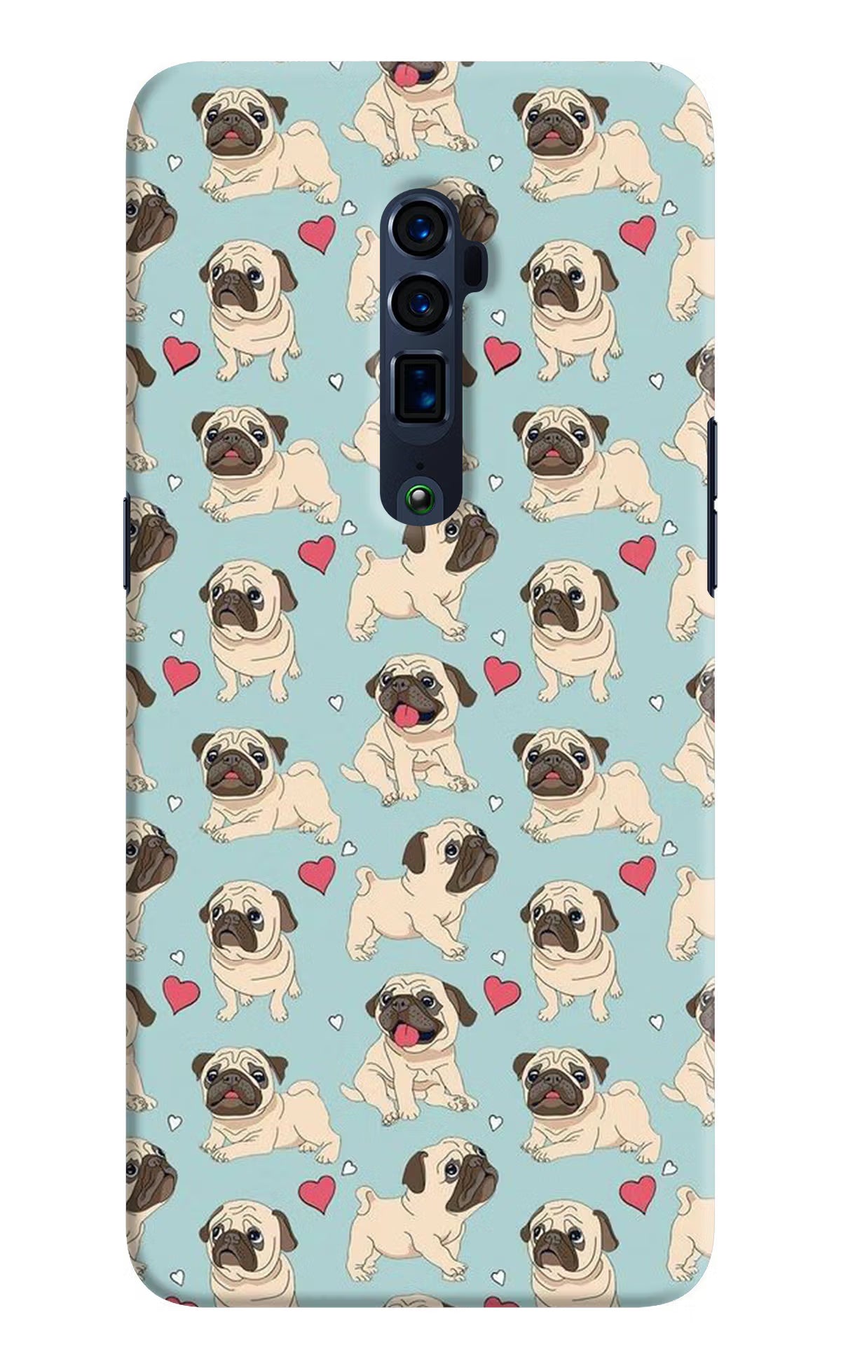 Pug Dog Oppo Reno 10x Zoom Hard Case Back Cover by Casekaro