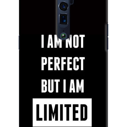 I Am Not Perfect But I Am Limited Edition Oppo Reno 10x Zoom Hard Case Back Cover by Casekaro