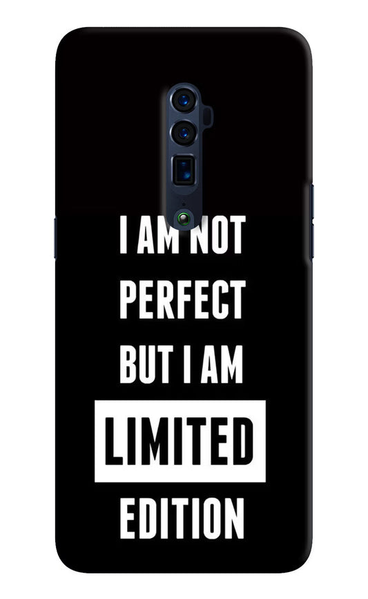 I Am Not Perfect But I Am Limited Edition Oppo Reno 10x Zoom Hard Case Back Cover by Casekaro