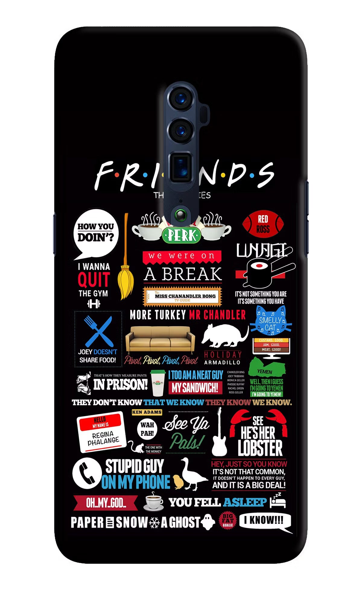 FRIENDS Oppo Reno 10x Zoom Hard Case Back Cover by Casekaro