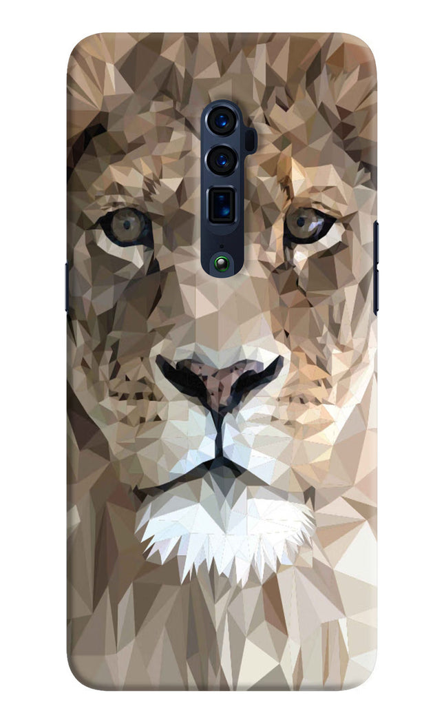 Lion Art Oppo Reno 10x Zoom Hard Case Back Cover by Casekaro