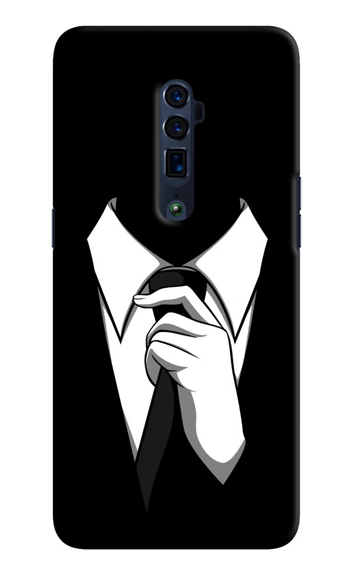 Black Tie Oppo Reno 10x Zoom Hard Case Back Cover by Casekaro