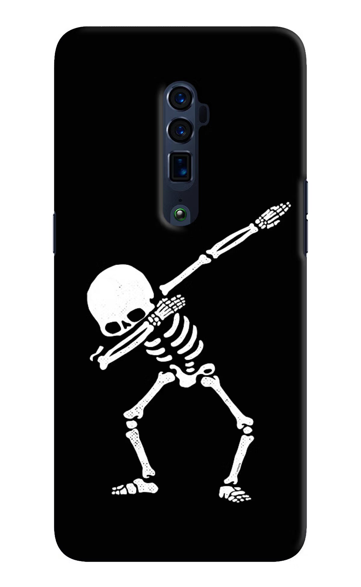 Dabbing Skeleton Art Oppo Reno 10x Zoom Hard Case Back Cover by Casekaro