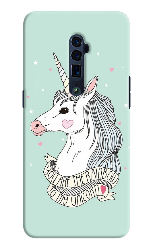 Unicorn Wallpaper Oppo Reno 10x Zoom Hard Case Back Cover by Casekaro