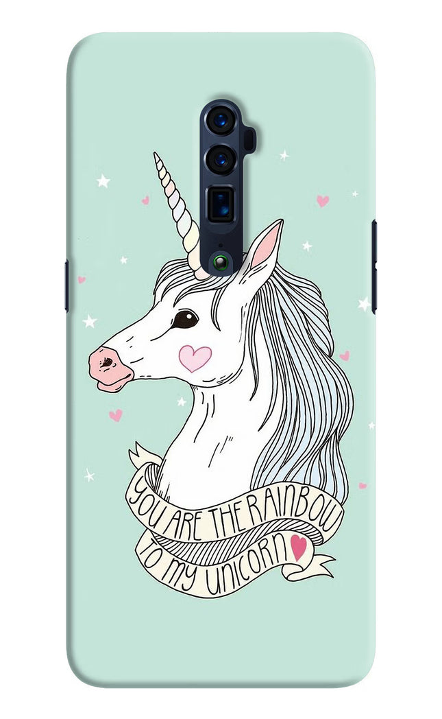 Unicorn Wallpaper Oppo Reno 10x Zoom Hard Case Back Cover by Casekaro