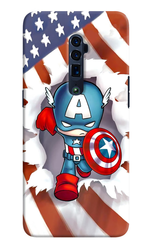 Captain America Oppo Reno 10x Zoom Hard Case Back Cover by Casekaro