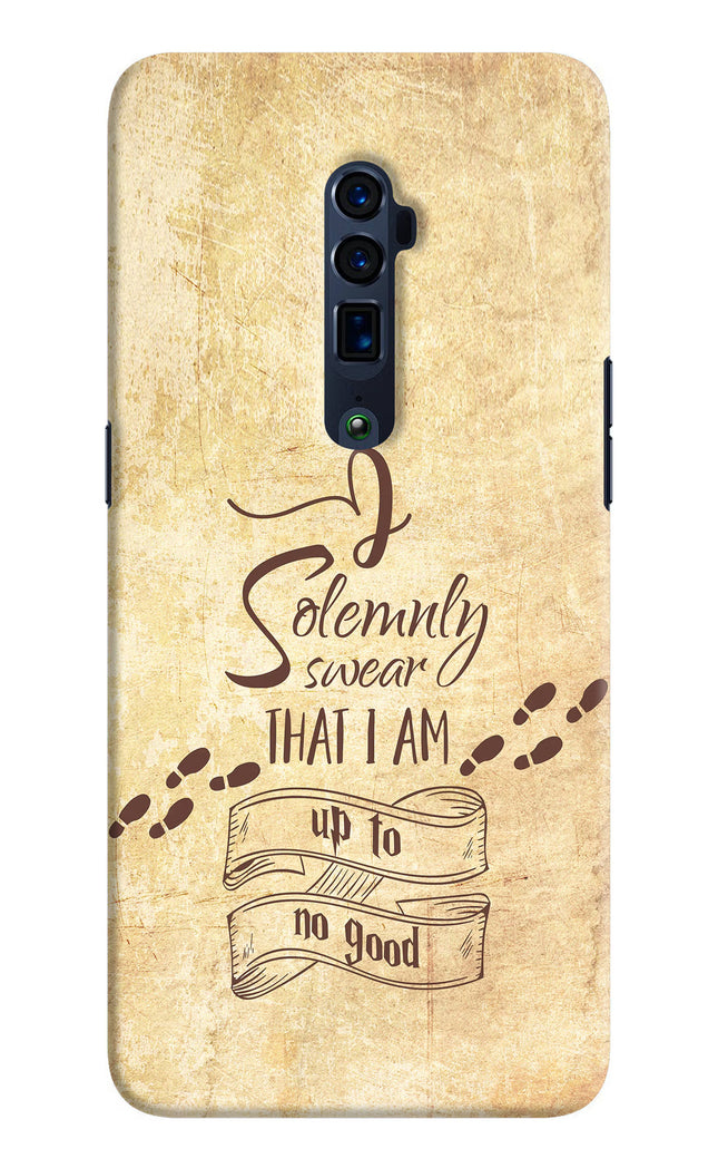I Solemnly swear that i up to no good Oppo Reno 10x Zoom Hard Case Back Cover by Casekaro