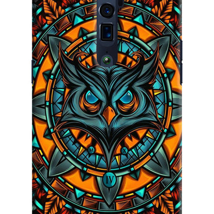 Angry Owl Art Oppo Reno 10x Zoom Hard Case Back Cover by Casekaro