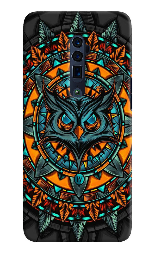 Angry Owl Art Oppo Reno 10x Zoom Hard Case Back Cover by Casekaro