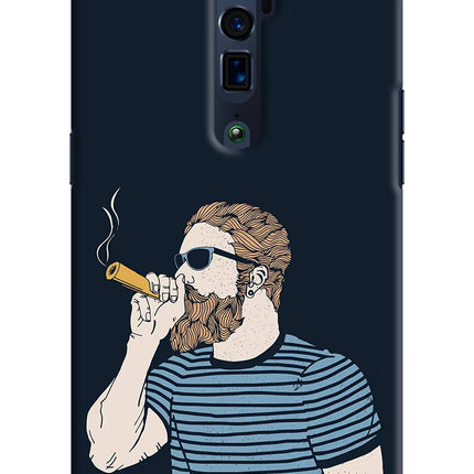 Smoking Oppo Reno 10x Zoom Hard Case Back Cover by Casekaro