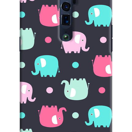Elephants Oppo Reno 10x Zoom Hard Case Back Cover by Casekaro