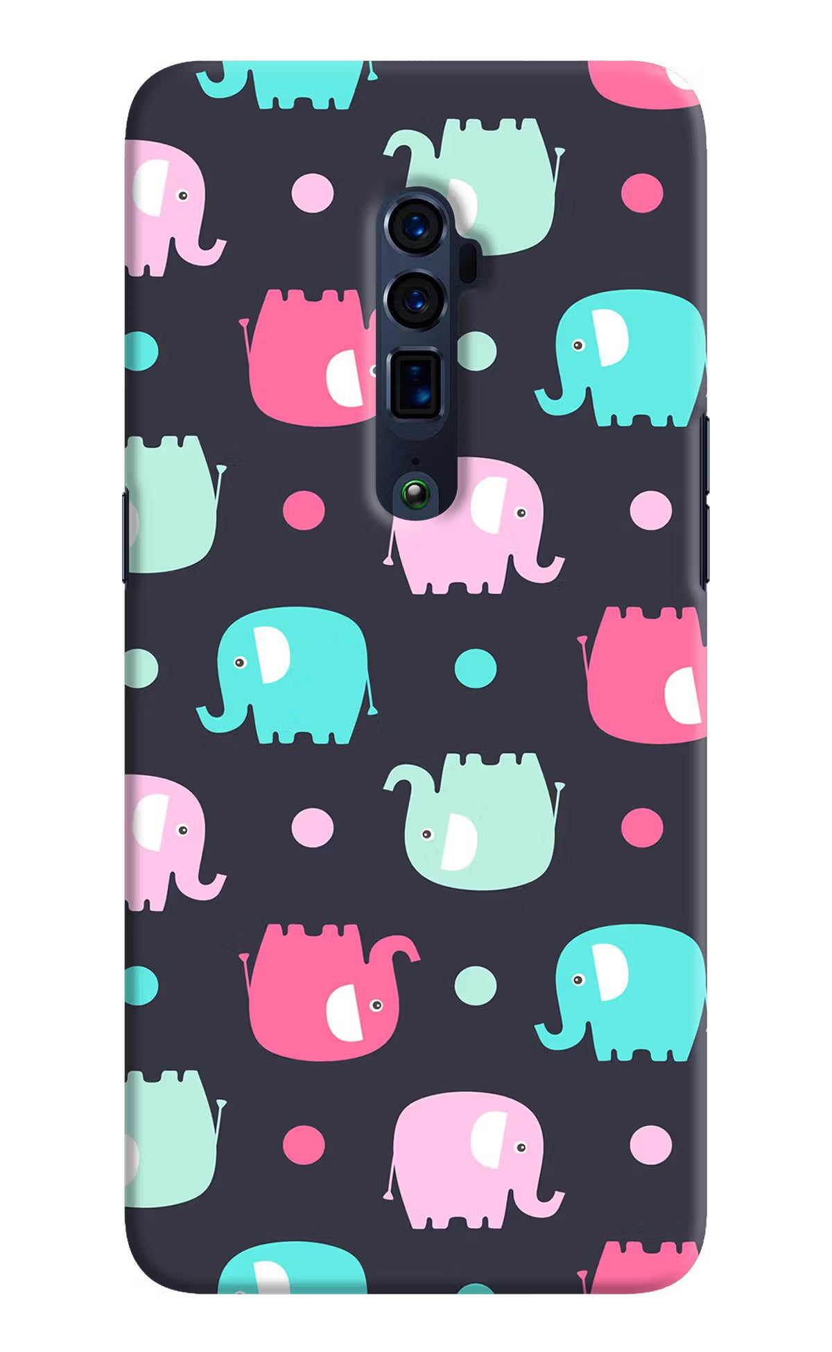 Elephants Oppo Reno 10x Zoom Hard Case Back Cover by Casekaro