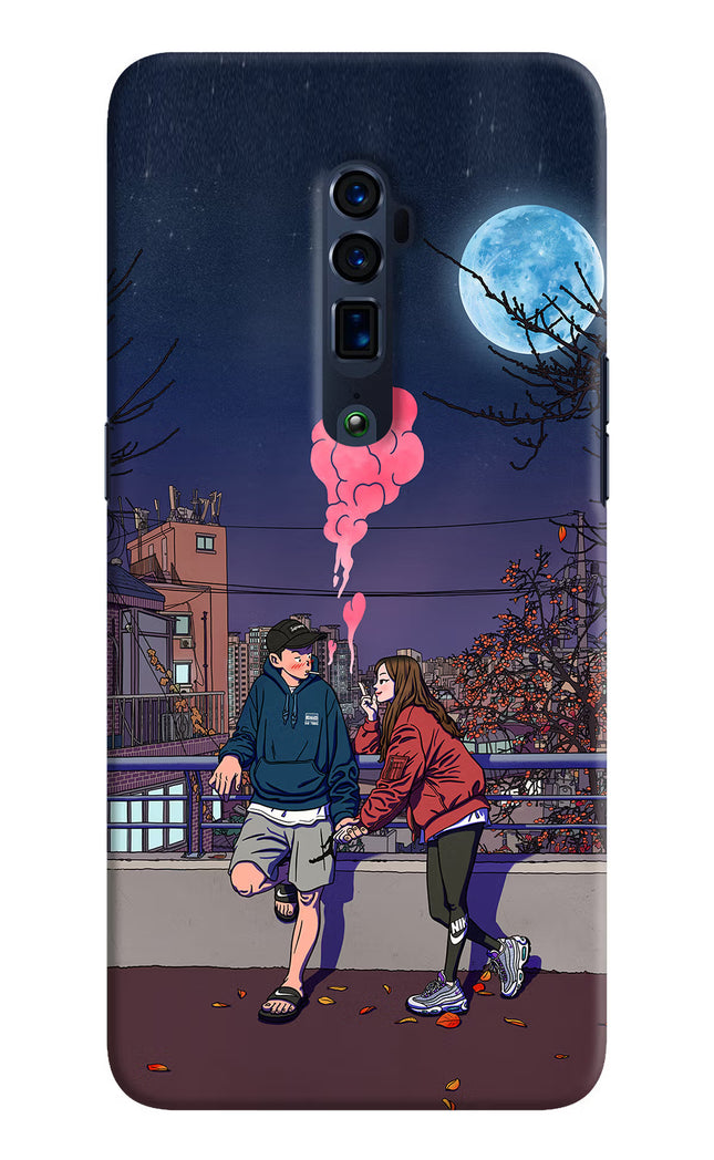 Chilling Couple Oppo Reno 10x Zoom Hard Case Back Cover by Casekaro