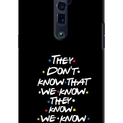 FRIENDS Dialogue Oppo Reno 10x Zoom Hard Case Back Cover by Casekaro