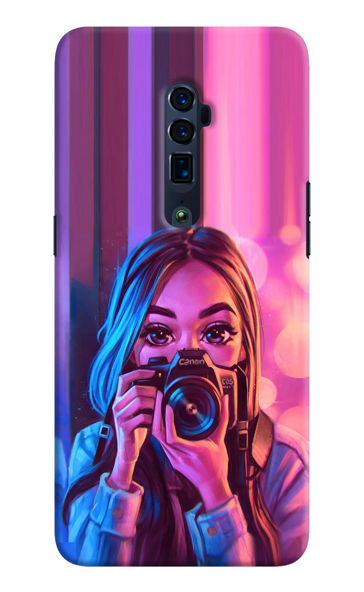 Girl Photographer Oppo Reno 10x Zoom Hard Case Back Cover by Casekaro
