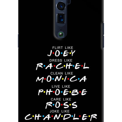 FRIENDS Character Oppo Reno 10x Zoom Hard Case Back Cover by Casekaro
