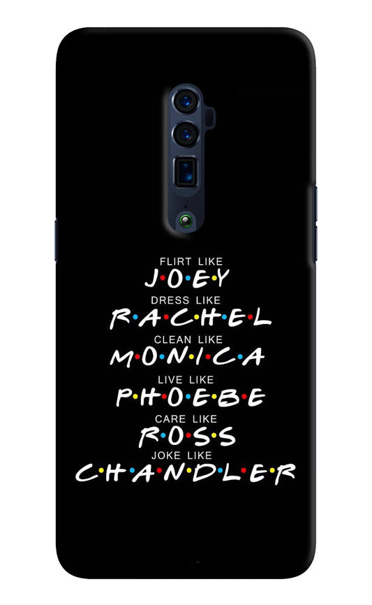 FRIENDS Character Oppo Reno 10x Zoom Hard Case Back Cover by Casekaro