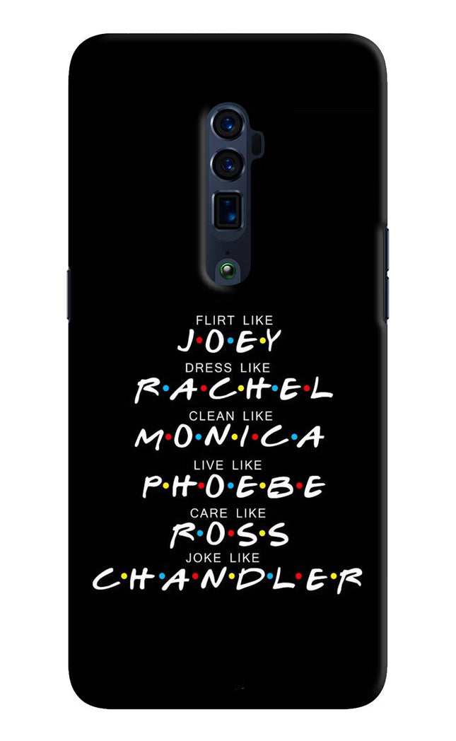 FRIENDS Character Oppo Reno 10x Zoom Hard Case Back Cover by Casekaro