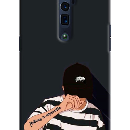Aesthetic Boy Oppo Reno 10x Zoom Hard Case Back Cover by Casekaro