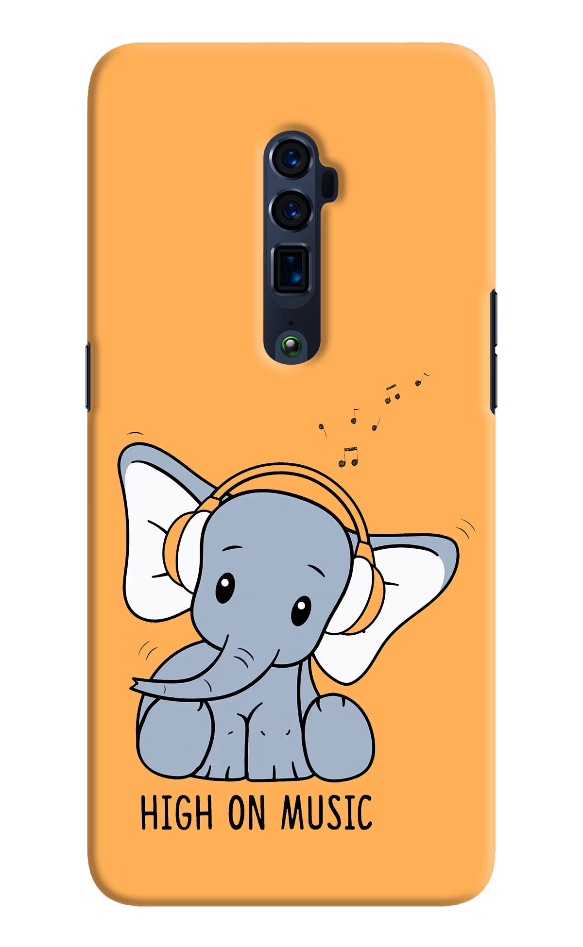 High On Music Oppo Reno 10x Zoom Hard Case Back Cover by Casekaro