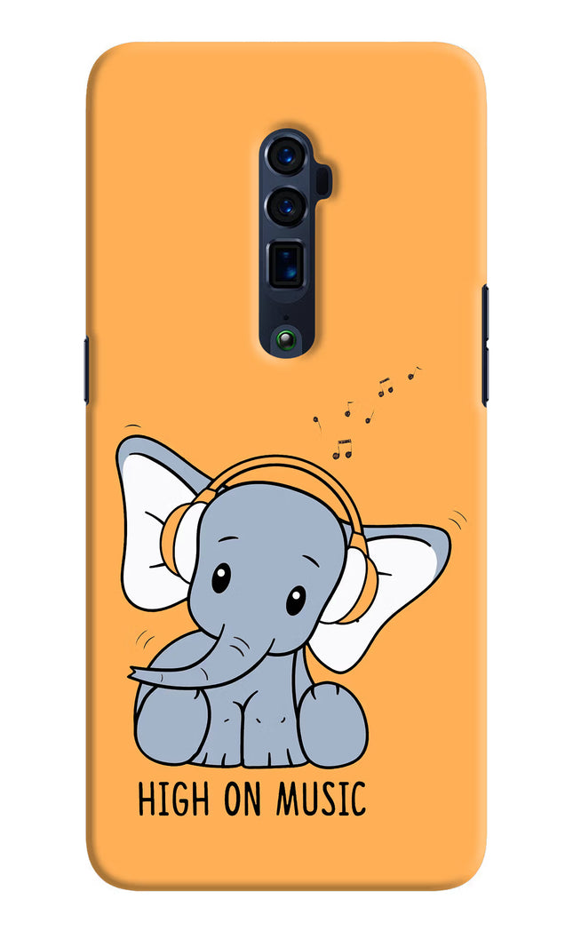 High On Music Oppo Reno 10x Zoom Hard Case Back Cover by Casekaro