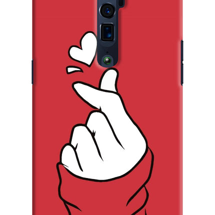 Korean Love Sign Oppo Reno 10x Zoom Hard Case Back Cover by Casekaro