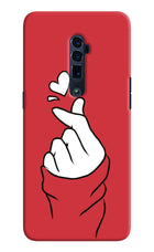 Korean Love Sign Oppo Reno 10x Zoom Hard Case Back Cover by Casekaro