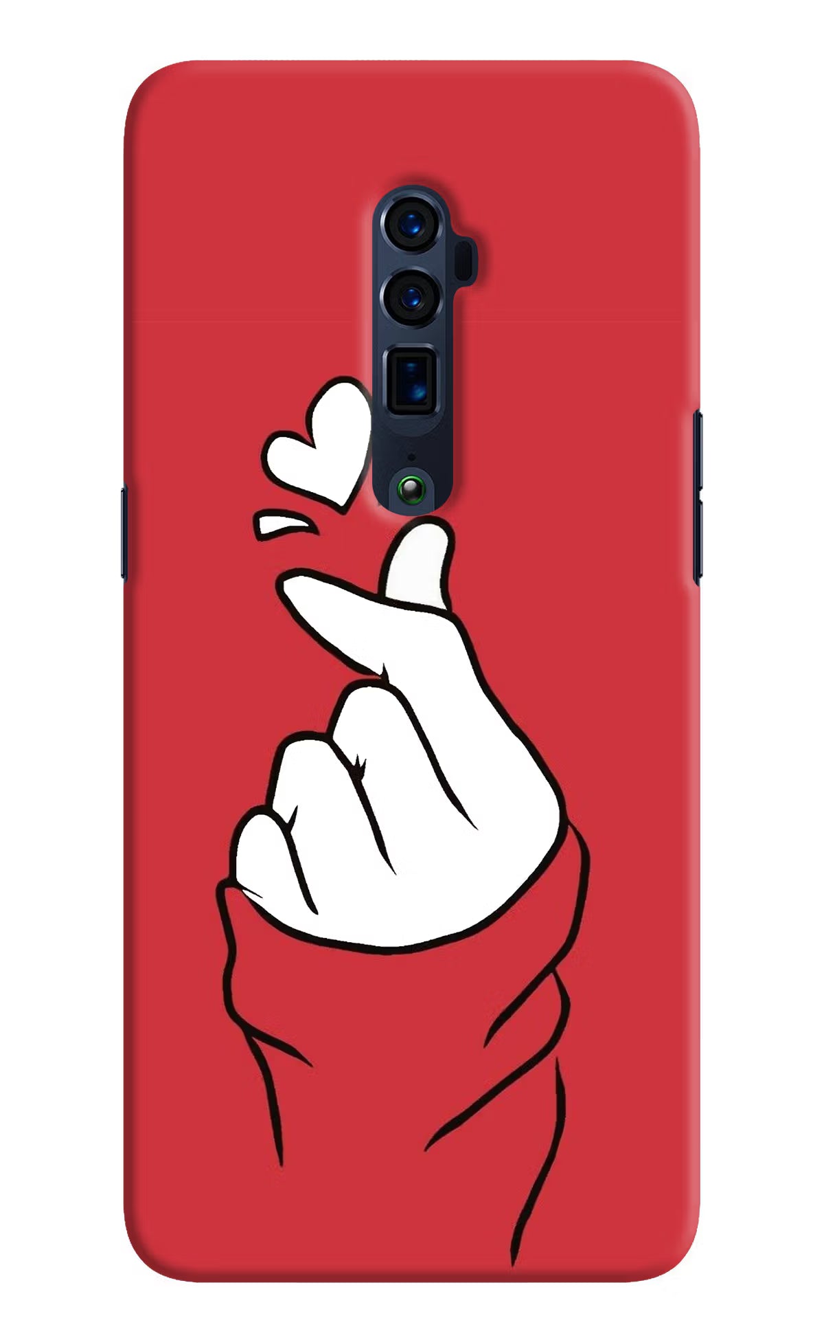 Korean Love Sign Oppo Reno 10x Zoom Hard Case Back Cover by Casekaro