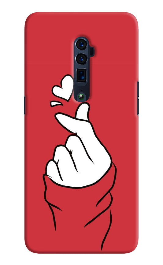 Korean Love Sign Oppo Reno 10x Zoom Hard Case Back Cover by Casekaro