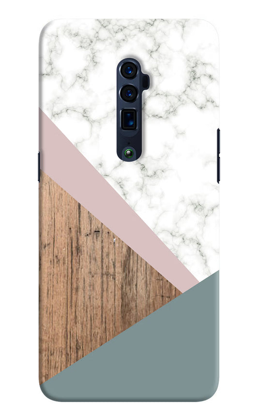Marble wood Abstract Oppo Reno 10x Zoom Hard Case Back Cover by Casekaro