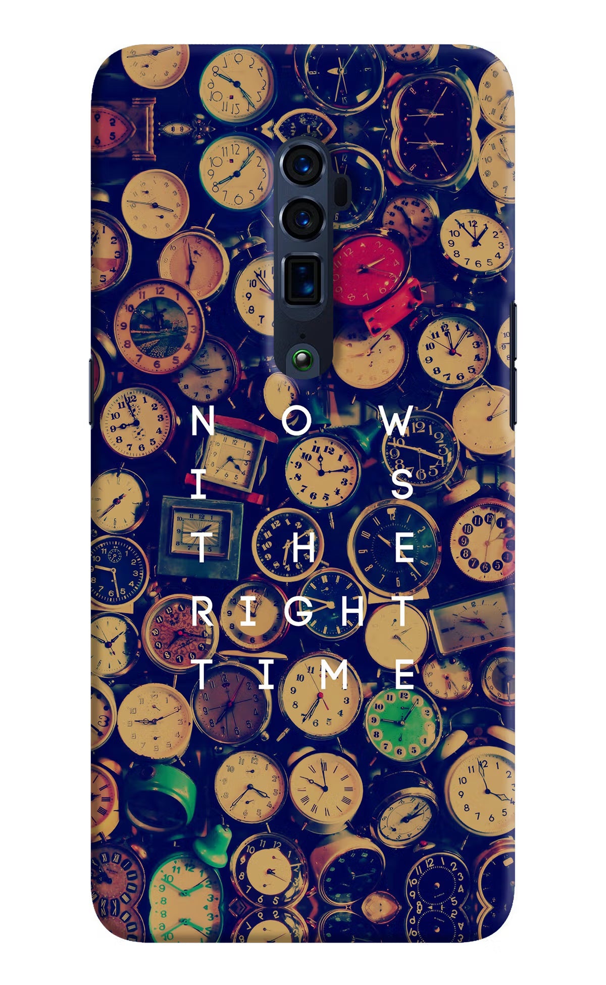 Now is the Right Time Quote Oppo Reno 10x Zoom Hard Case Back Cover by Casekaro