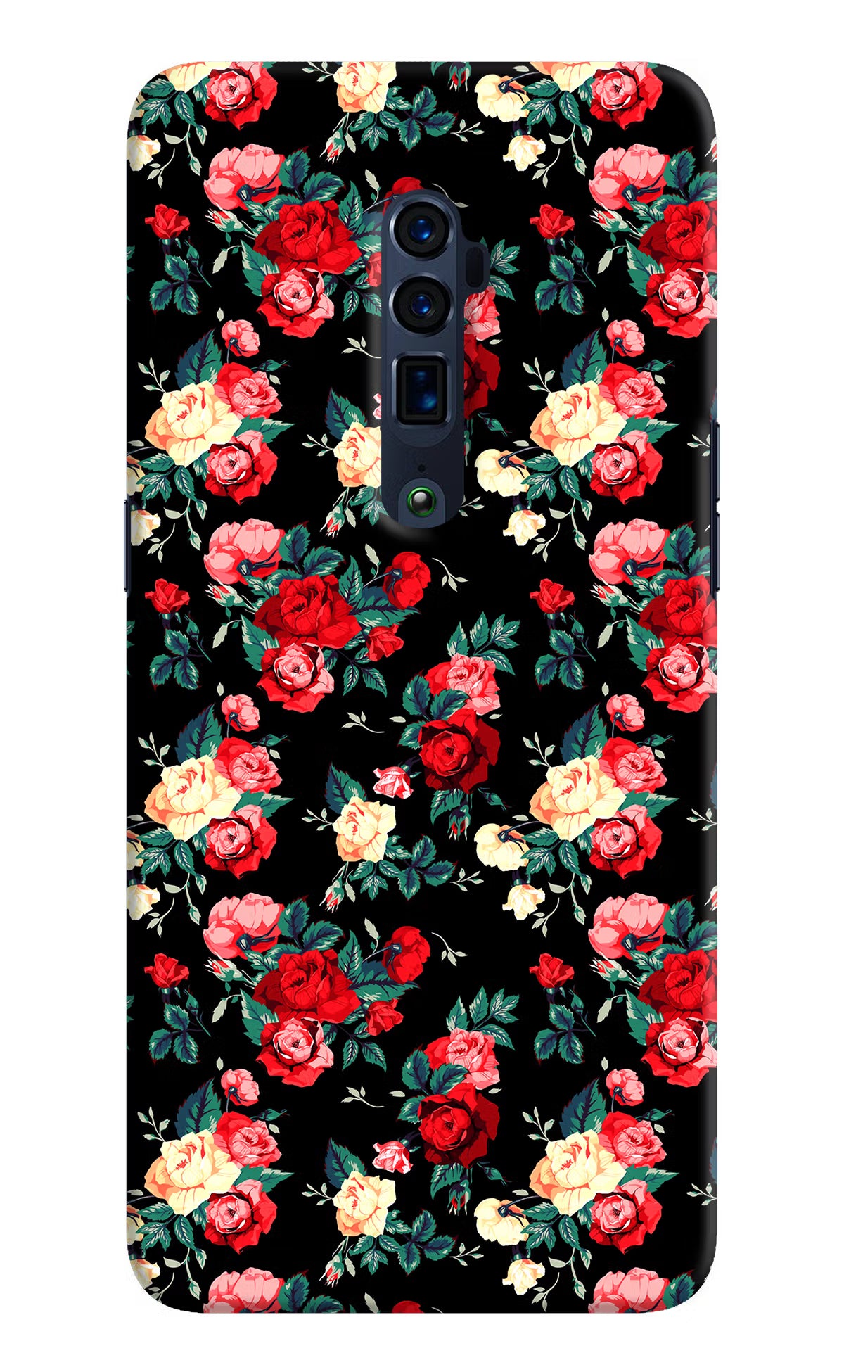 Rose Pattern Oppo Reno 10x Zoom Hard Case Back Cover by Casekaro