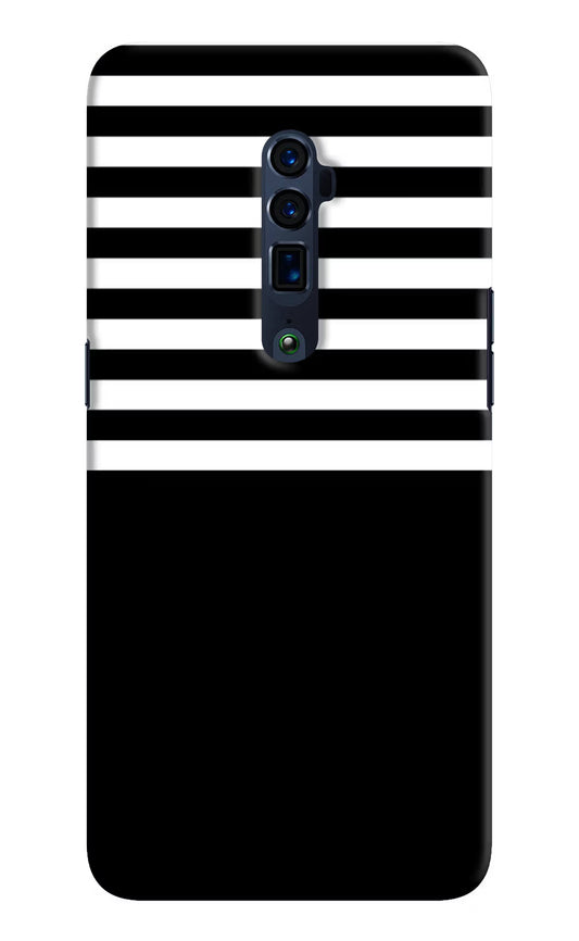 Black and White Print Oppo Reno 10x Zoom Hard Case Back Cover by Casekaro
