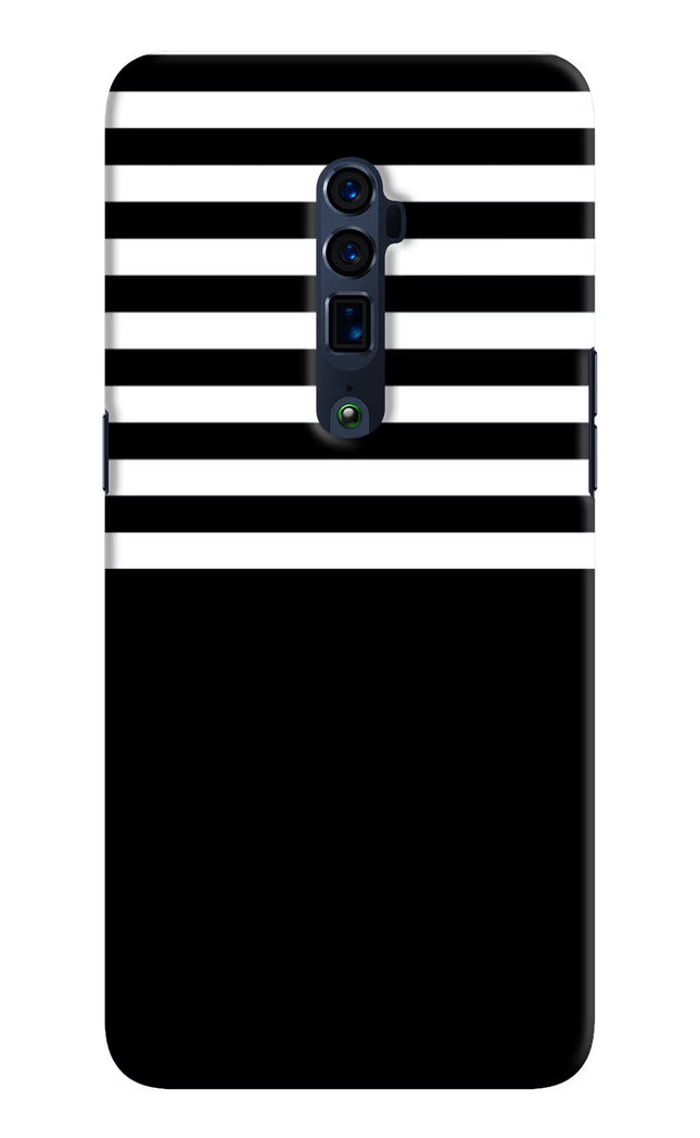 Black and White Print Oppo Reno 10x Zoom Hard Case Back Cover by Casekaro