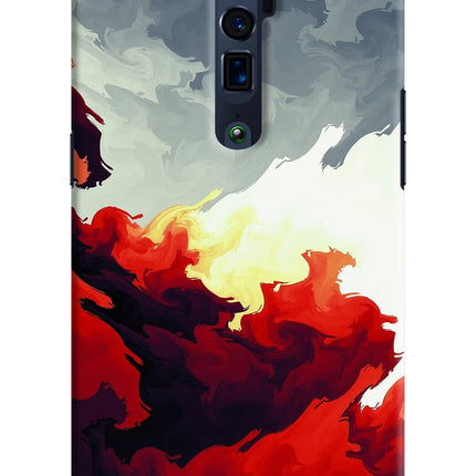 Fire Cloud Oppo Reno 10x Zoom Hard Case Back Cover by Casekaro