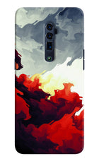 Fire Cloud Oppo Reno 10x Zoom Hard Case Back Cover by Casekaro