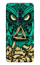 Green Owl Oppo Reno 10x Zoom Hard Case Back Cover by Casekaro
