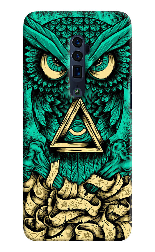 Green Owl Oppo Reno 10x Zoom Hard Case Back Cover by Casekaro