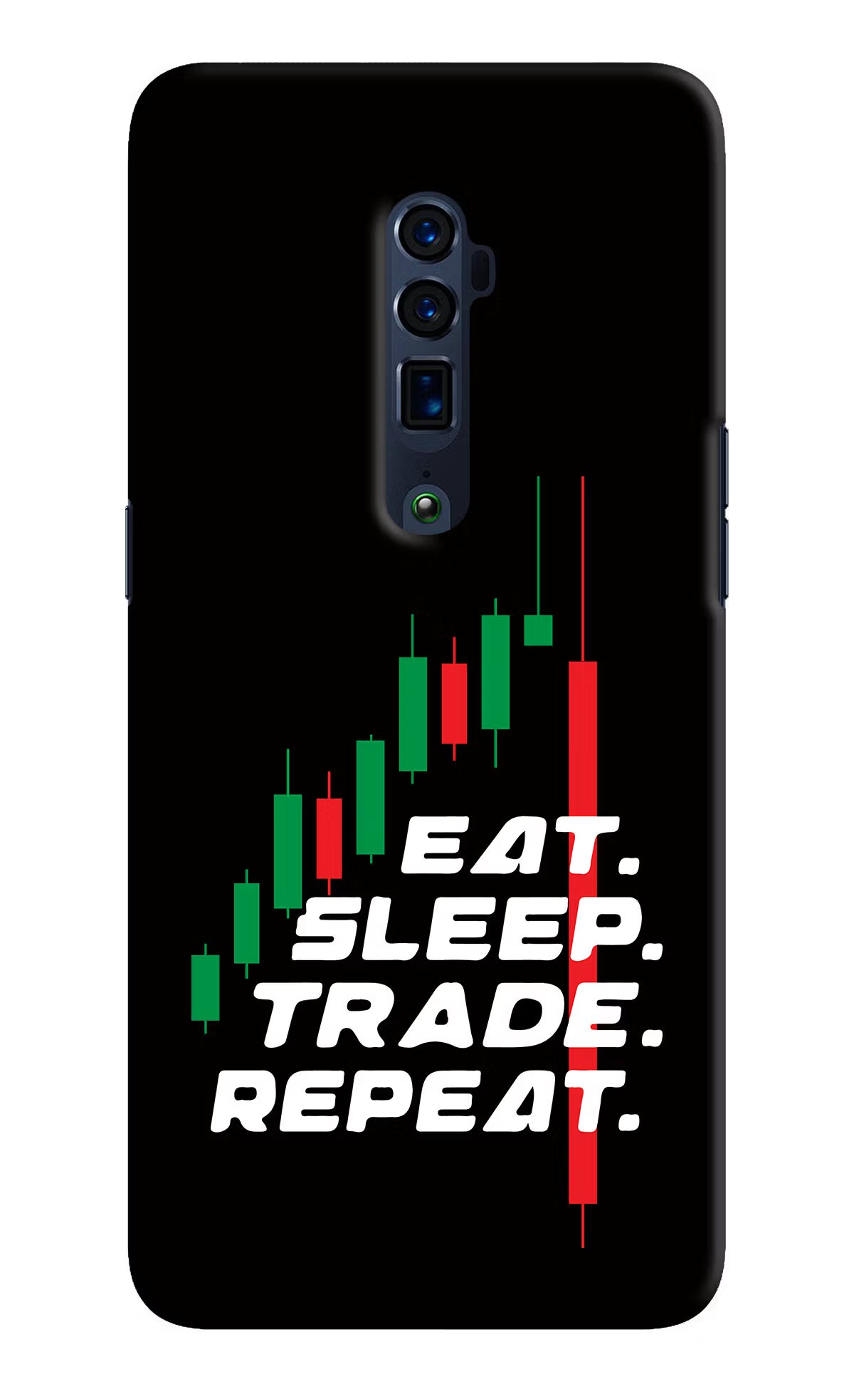 Eat Sleep Trade Repeat Oppo Reno 10x Zoom Hard Case Back Cover by Casekaro