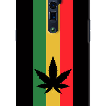 Weed Flag Oppo Reno 10x Zoom Hard Case Back Cover by Casekaro
