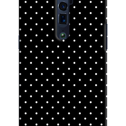 White Dots Oppo Reno 10x Zoom Hard Case Back Cover by Casekaro