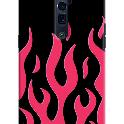 Fire Flames Oppo Reno 10x Zoom Hard Case Back Cover by Casekaro