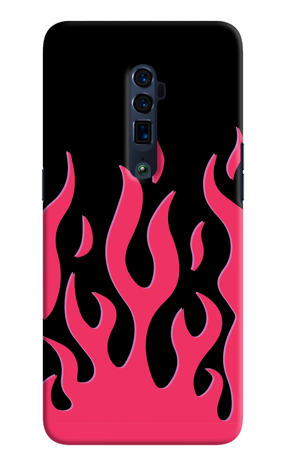 Fire Flames Oppo Reno 10x Zoom Hard Case Back Cover by Casekaro