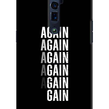 Again Again Gain Oppo Reno 10x Zoom Hard Case Back Cover by Casekaro