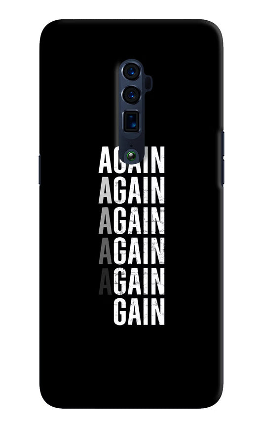 Again Again Gain Oppo Reno 10x Zoom Hard Case Back Cover by Casekaro