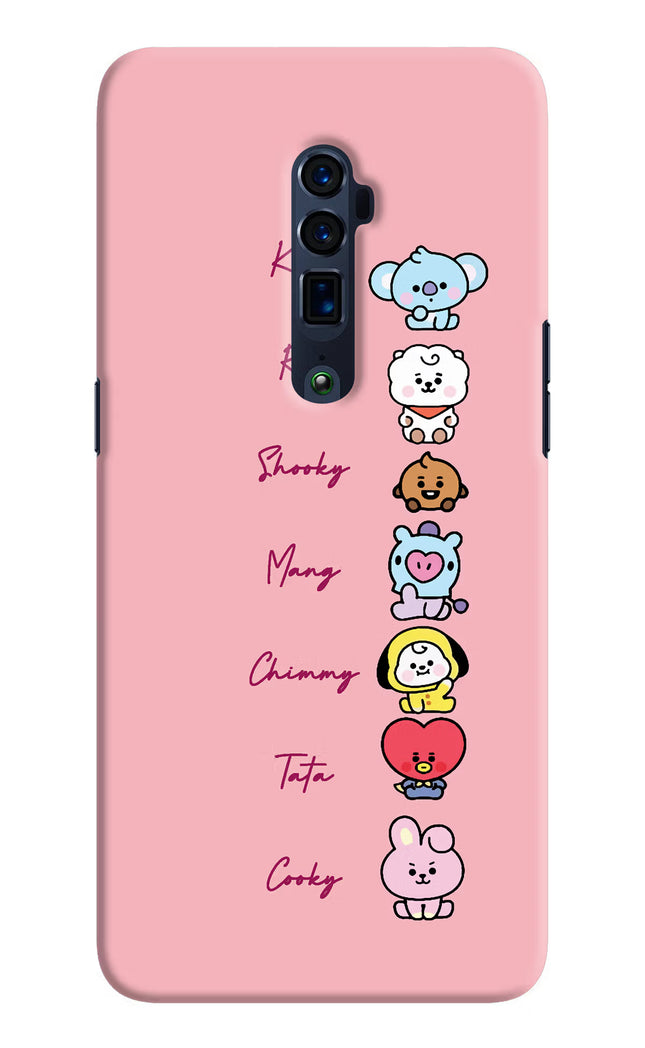 BTS names Oppo Reno 10x Zoom Hard Case Back Cover by Casekaro
